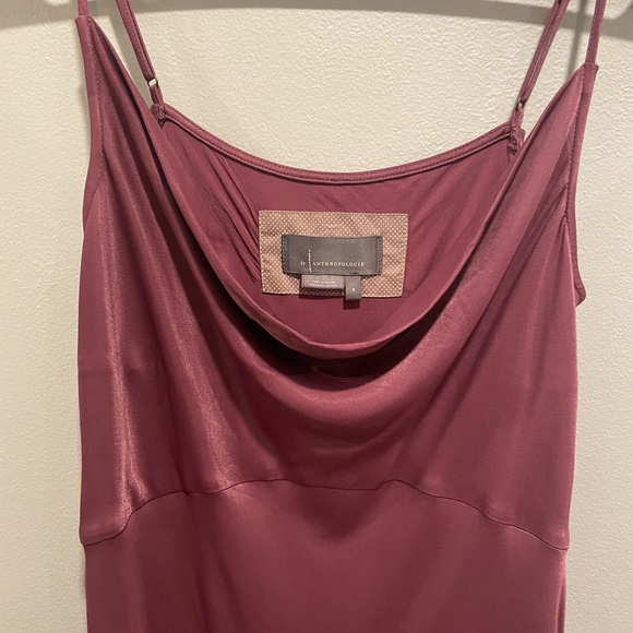 Anthropologie Plum Midi Silk Slip Dress size Small - Picture 7 of 11
